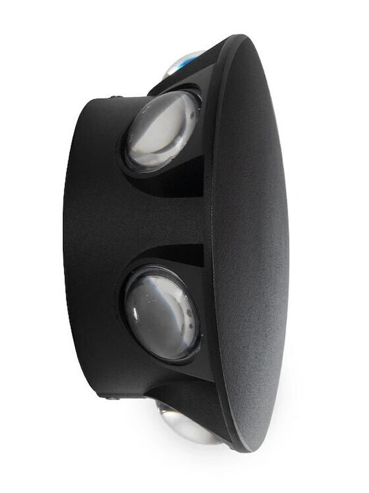 GloboStar Sol Стенно Външно Осветително Тяло LED IP65 12W с Топло Бяла Светлина 12x5.5x12см