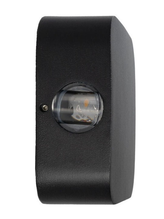 GloboStar Wall-Mounted Outdoor Lighting LED IP65 8W with Warm White Light 13.5x4.5x13.5cm