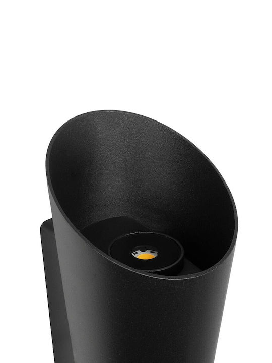 GloboStar Ganetti Стенно Външно Осветително Тяло LED IP65 10W с Топла Бяла Светлина 9.5x11x19см