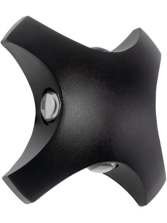 GloboStar Spark Wasserdicht Wandmontierte Außenbeleuchtung LED 8W 2700K 14.5x5x14.5cm