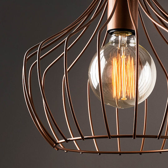 Opviq Mezopotamya Pendant Light Orange with Socket E27 27x27x126cm