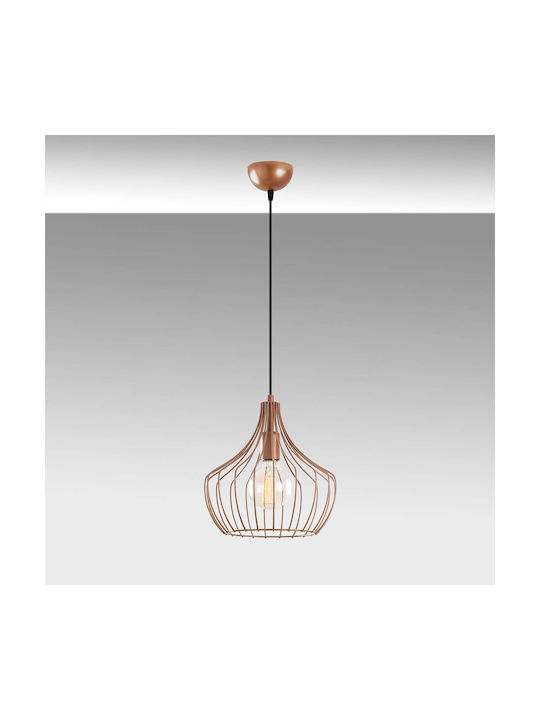 Opviq Mezopotamya Pendant Light Orange with Socket E27 27x27x126cm