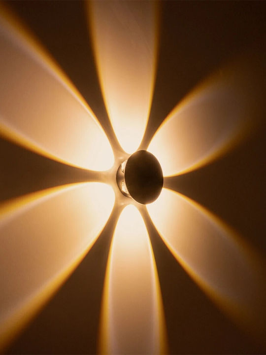 GloboStar Sol Стенно Външно Осветително Тяло LED IP65 12W с Топло Бяла Светлина 12x5.5x12см