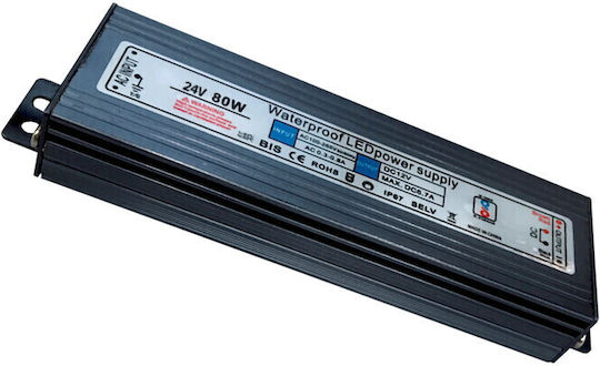 Geyer LED Power Supply Waterproof IP67 Power 80W with Output Voltage 24V