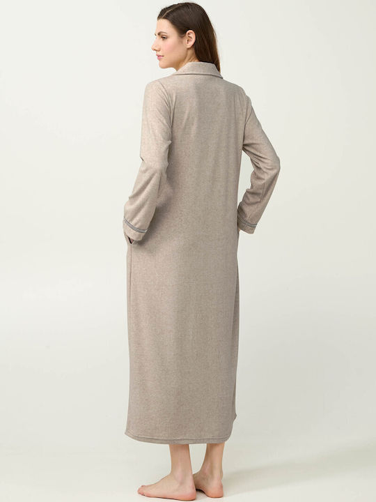 Vamp Winter Damen Robe Beige Melange