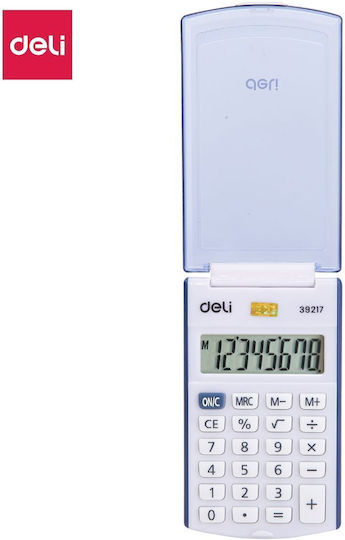 Deli 39217 Αριθμομηχανή Τσέπης 8 Ψηφίων σε Μπλε Χρώμα