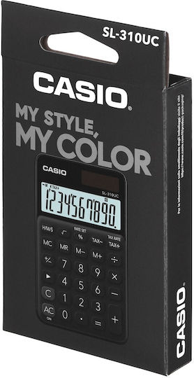 Casio SL-310UC Αριθμομηχανή Λογιστική Τσέπης 10 Ψηφίων σε Μαύρο Χρώμα
