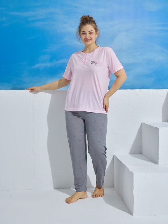 PijaMood Set Pijamale pentru Femei Pink PijaMood Set Pijamale pentru Femei Pink