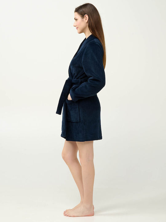 Vamp Winter Women's Fleece Robe Blue
