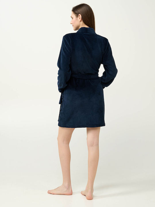Vamp Winter Women's Fleece Robe Blue