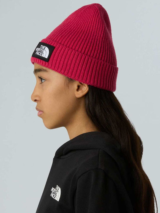 Kids Beanie Knitted Fuchsia