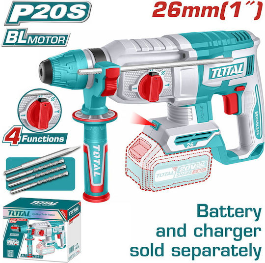 Total Κρουστικό Σκαπτικό Πιστολέτο Μπαταρίας Brushless 20V Solo με Υποδοχή SDS Plus TRHLI20268