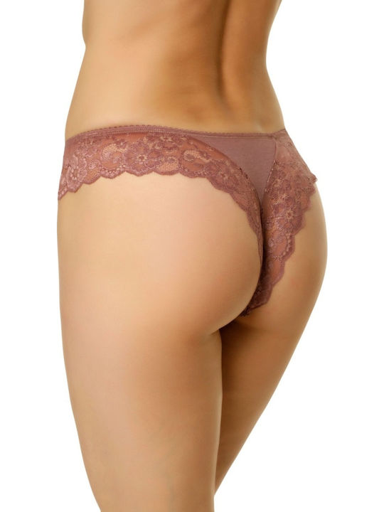 Esmeralda Femeie Brazilia cu Dantelă Pink