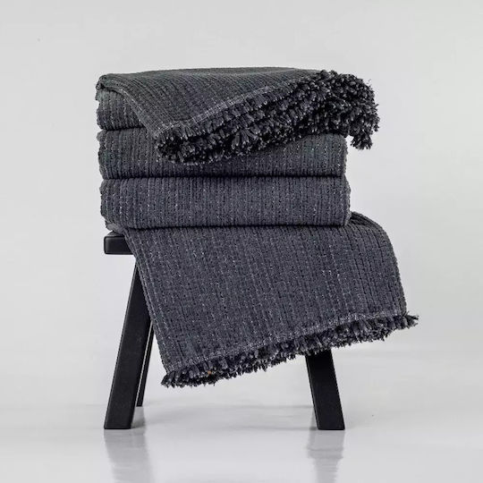Borea Velvet Ριχτάρι Τριθέσιου Καναπέ Βελουτέ 180x300εκ. Κάμελ