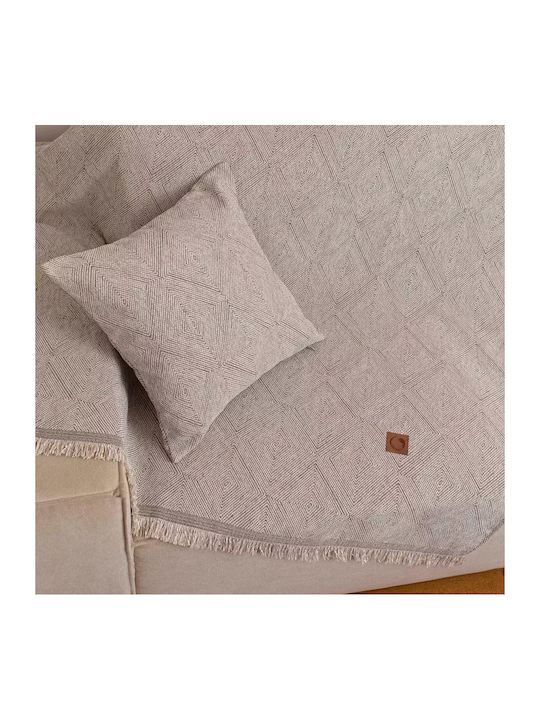 Borea Bari Dreisitzer-Sofa Wurf Chenille 180x300cm Grau
