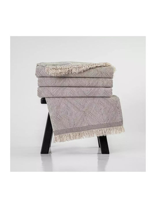 Borea Bari Dreisitzer-Sofa Wurf Chenille 180x300cm Grau