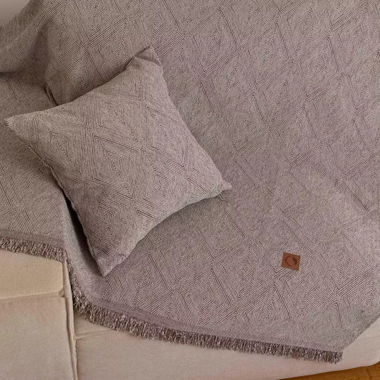 Borea Bari Ριχτάρι Πολυθρόνας Chenille 180x180εκ. Σπαγγί