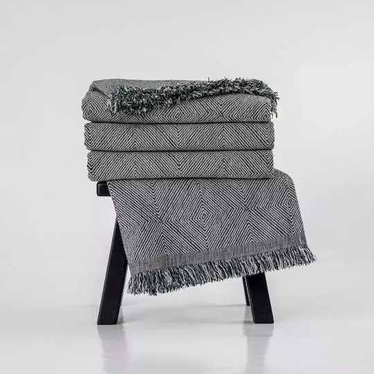 Borea Bari Three-Seater Sofa Throw Chenille 180x300 cm Grey