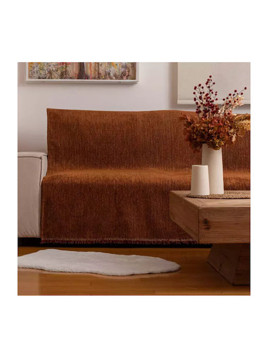 Borea Velvet Three-Seater Sofa Throw Velvet 180x300cm Camel 032431188077
