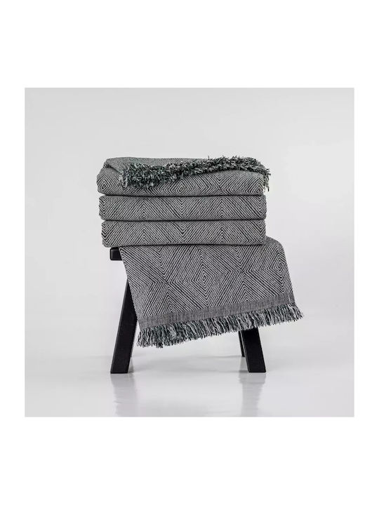 Borea Bari Four-Seater Sofa Throw Chenille 180x350cm Gray