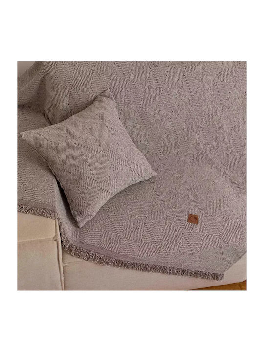 Borea Bari Four-Seater Sofa Throw Chenille 180x350cm Gray