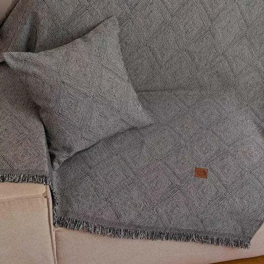 Borea Bari Ριχτάρι Πολυθρόνας Chenille 180x180εκ. Μπορντώ 032425101069
