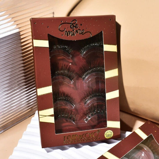 Set 4 Pairs False Eyelashes Kevin Coco Size 2