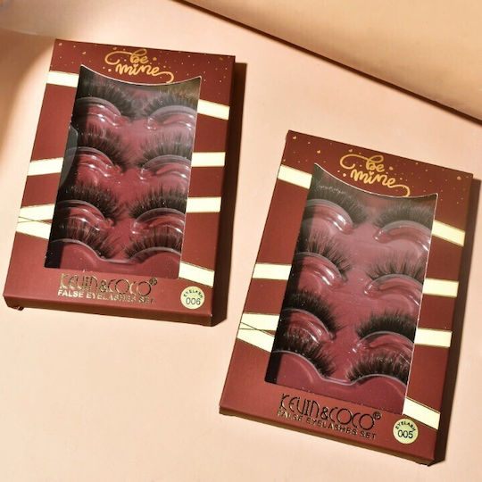Set 4 Pairs False Eyelashes Kevin Coco Size 2
