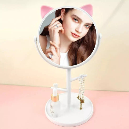 Makeup Mirror with Light 31x14.5cm White