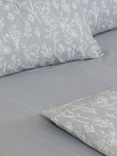 Sunshine Σετ Μονή 170x250cm Cotton Feelings 2050 2050 Grey