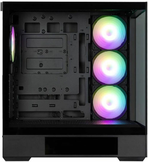 Zalman P40 DS Геймърско бюро Midi Tower Компютърна кутия със страничен прозорец Черен