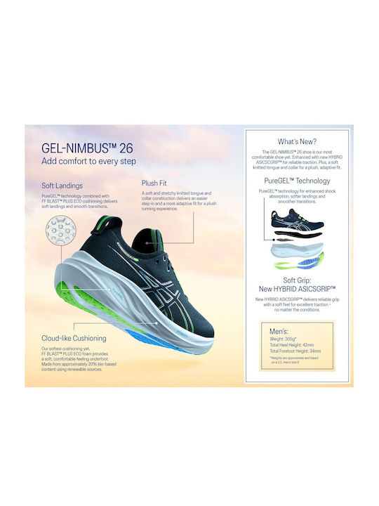 Gel-Nimbus 26 Мъжки Спортни обувки Running French Blue / Electric Lime