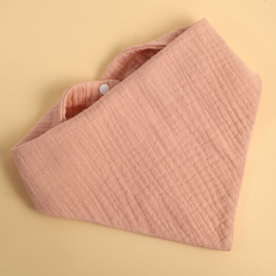 Bandana din 100% Bumbac cu buton Roz
