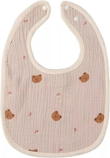 Waterproof Bib from 100% Cotton Beige