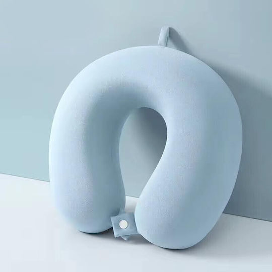 Light Blue Memory Foam Travel Pillow
