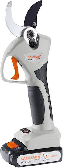 Nakayama EC1400 Pruning Shears Battery Brushless 21V 1x2Ah with Maximum Cutting Diameter 40mm in Carrying Case