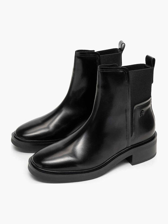 Leather Women's Ankle Boots Black