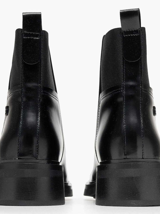 Leather Women's Ankle Boots Black