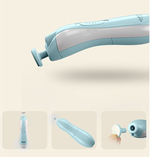 Pilă Electrică Pentru Unghii Babies Flippy 6 Bucăți 15 X 4.5 X 3 Cm Silențioasă 0-3 Ani 4 Niveluri De Viteză Albastru