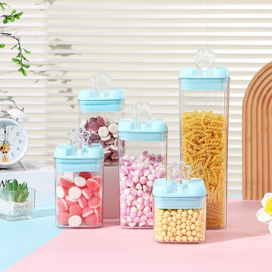 Cereal Box with Lid Plastic Transparent 800ml