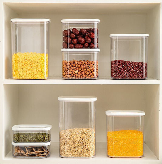 Caseta Cereale cu Capac Plastic Transparent 1500ml