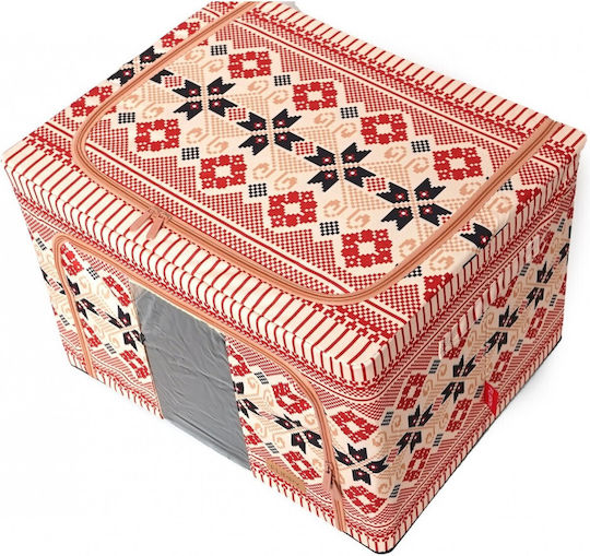 Пластмаса Калъф за Дрехи в Червен Цвят 52x42x39см 1бр