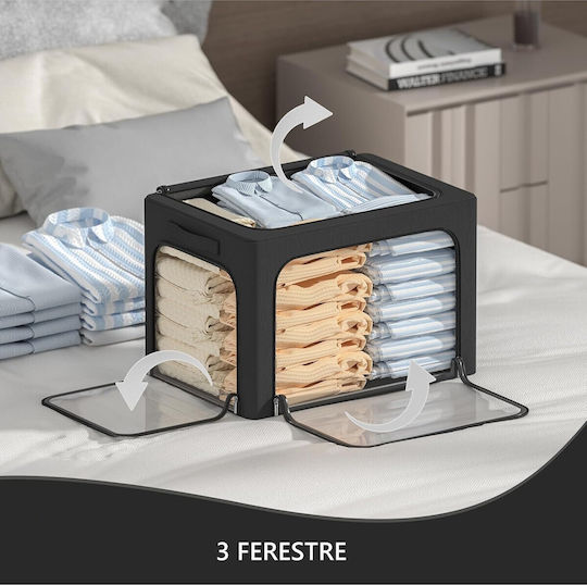 Husă Textilă De Depozitare Pantofi În Culoare Neagră 42x30x30cm