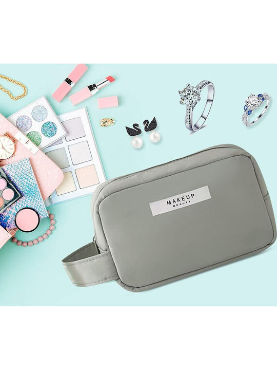 Flippy Cosmetic Bag Handle Waterproof Material 16 X 11 X 7 Cm Green