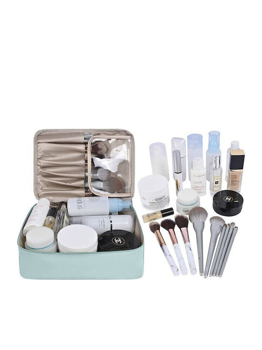 Travel Bag Flippy Cosmetics Toiletries Waterproof Material 2 In 1 Detachable Inner Pouch 23 X 16 X 8 Cm Blue