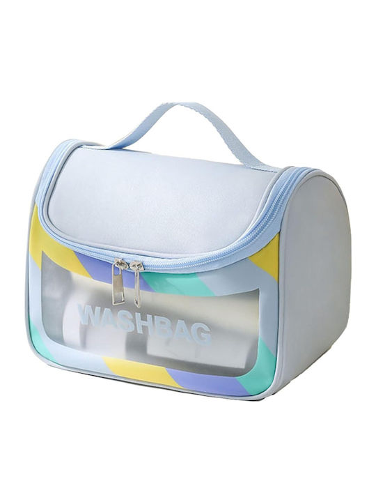 Flippy Geantă Cosmetică De Călătorie Mată Impermeabilă Translucidă 22 X 16 X 14 Cm Albastră