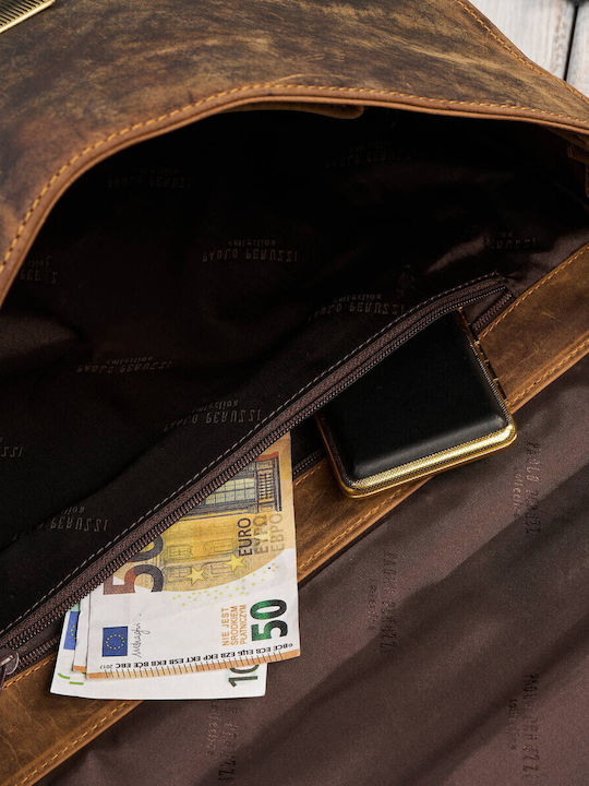 Δερμάτινος Ανδρικός Χαρτοφύλακας Καφέ