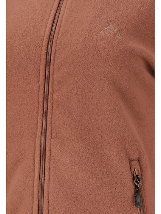 Women's Cardigan with Zipper Pink