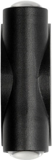 GloboStar Arc Επιτοίχιο Εξωτερικό Σποτ LED IP65 4W με Θερμό Λευκό Φως Διπλής Δέσμης 3.5x4.8x11.5εκ.