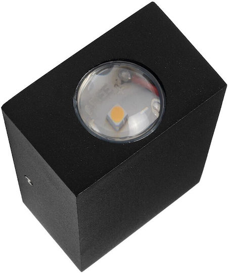 GloboStar Hikari Wall-Mounted Outdoor Lighting LED IP65 4W with Warm White Light Dimensions 6x4x10.5cm